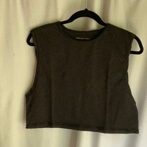 American Eagle Outfitters Green Muscle Tee Crop Top